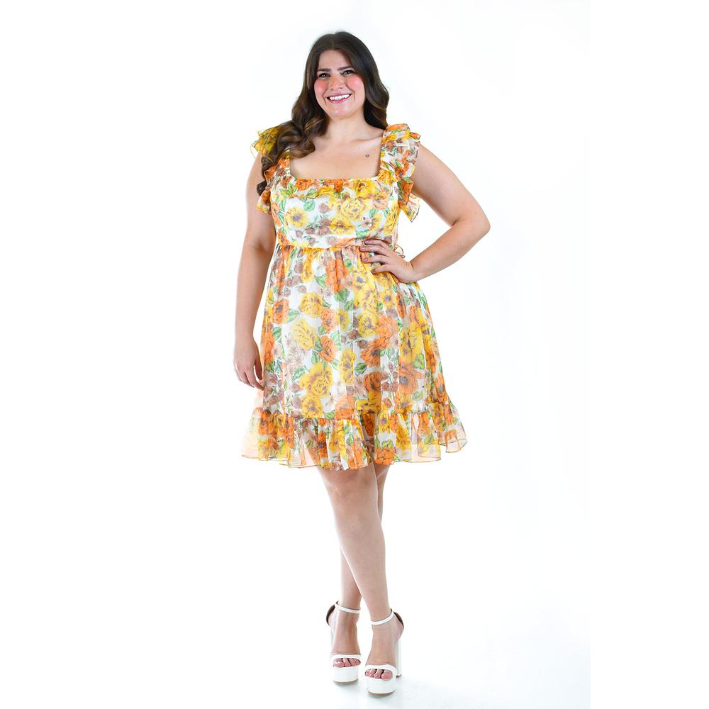 Foto 7 pulgar | Vestido Roman Fashion Amarillo para Mujer