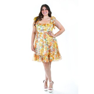 Foto 6 | Vestido Roman Fashion Amarillo para Mujer