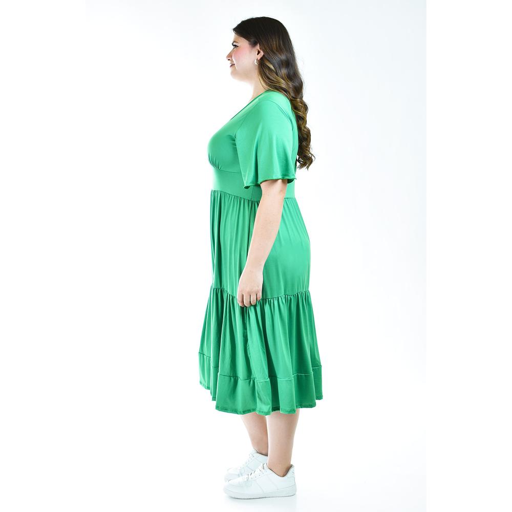 Foto 2 | Vestido Midi Casual Roman Fashion /tallas Extras 4285 Verde