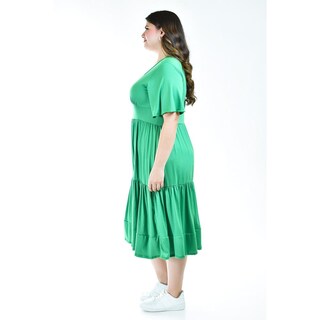 Foto 2 | Vestido Midi Casual Roman Fashion /tallas Extras 4285 Verde