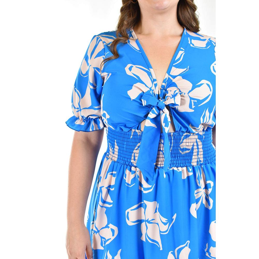 Foto 5 pulgar | Vestido Roman Fashion Tallas Extras Azul para Mujer