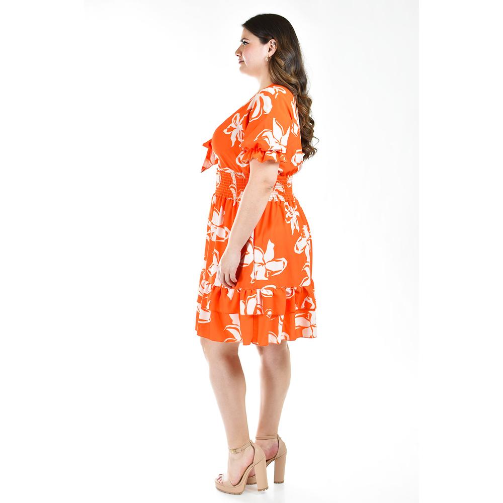 Foto 2 | Vestido Escote Moño Roman Fashion 4329 Naranja