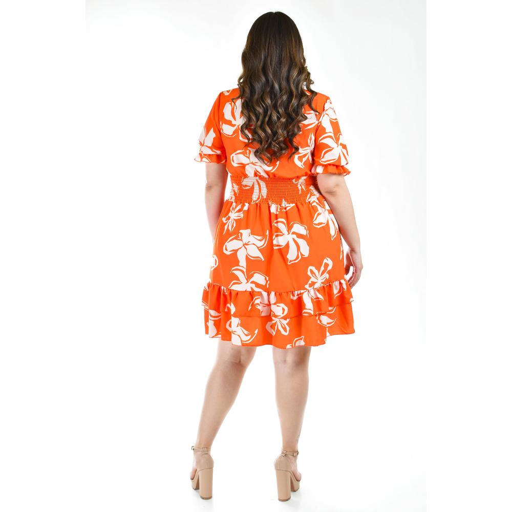 Foto 4 pulgar | Vestido Escote Moño Roman Fashion 4329 Naranja