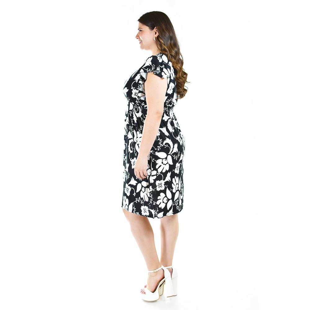 Foto 3 pulgar | Vestido Flores Roman Fashion Tallas Extras