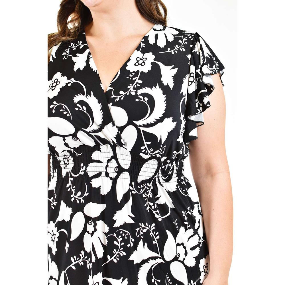 Foto 5 pulgar | Vestido Flores Roman Fashion Tallas Extras