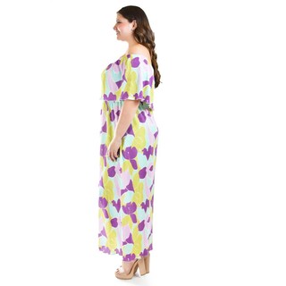 Foto 2 | Vestido Plisado Roman Fashion /tallas Extras, 2319 (morado) Lila