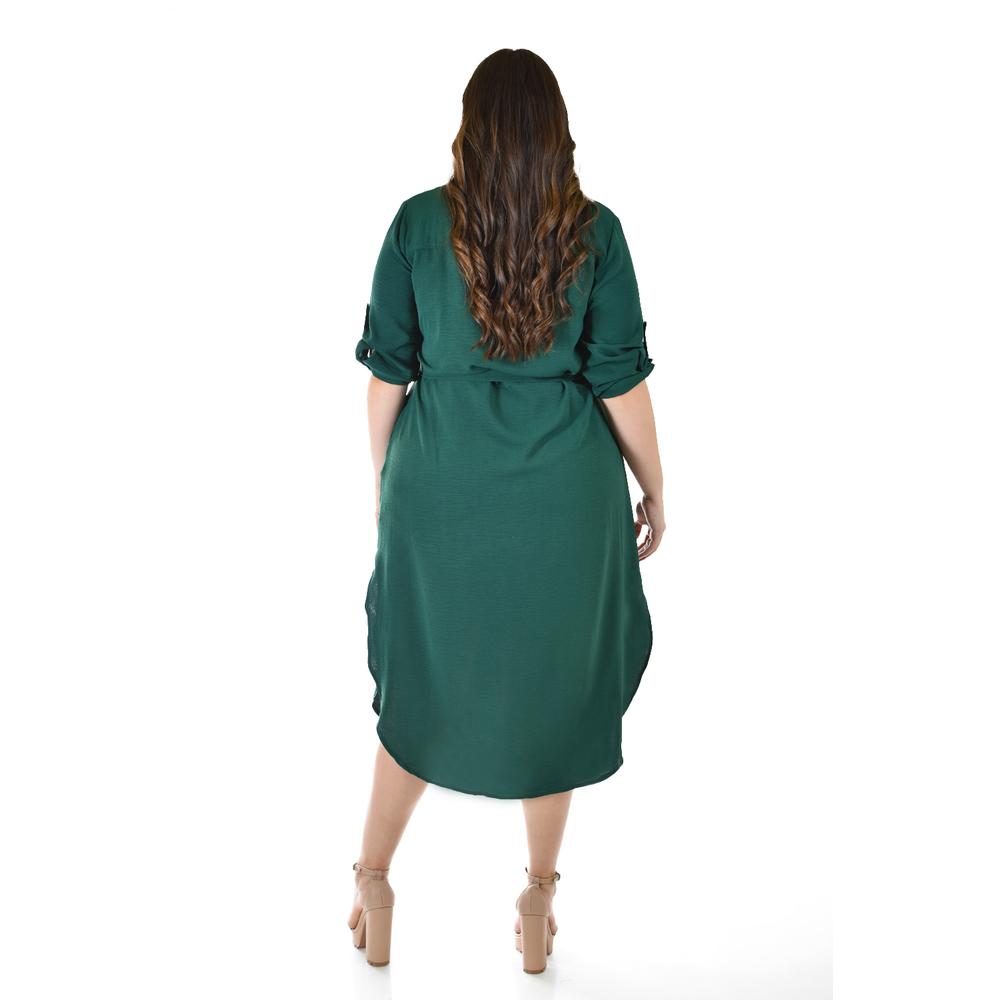 Foto 4 pulgar | Vestido Largo Roman Fashion /tallas Extras, 1765 (verde Botella) Verde Oscuro