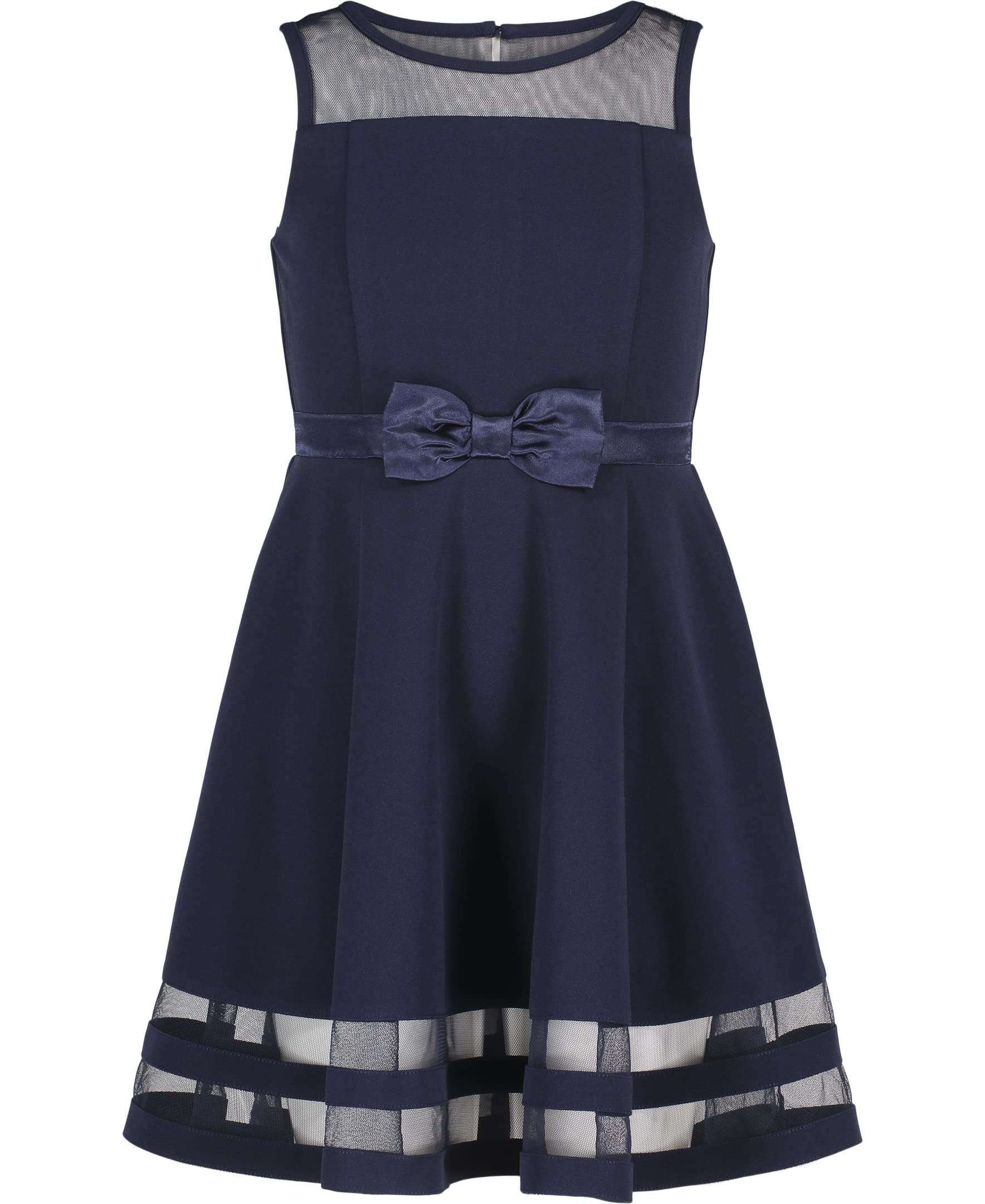 Vestido Calvin Klein Para Niñas, Ajustado Y Acampanado, Sin Mangas, Azul Marino, 14 Años - Venta Internacional.