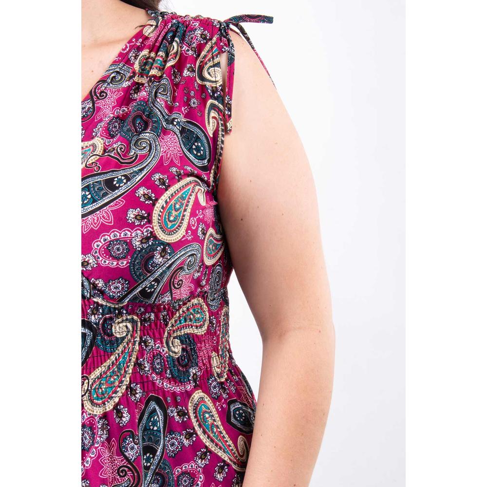 Foto 5 pulgar | Vestido Estampado De Paisley Roman Fashion /tallas Extras, 8802x-11 (vino) Vino