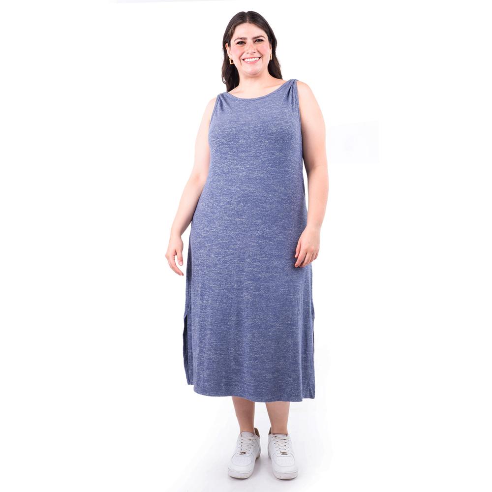Foto 2 pulgar | Vestido Casual Sin Mangas Roman Fashion /tallas Extras, 2847 (azul Marino) Azul Marino