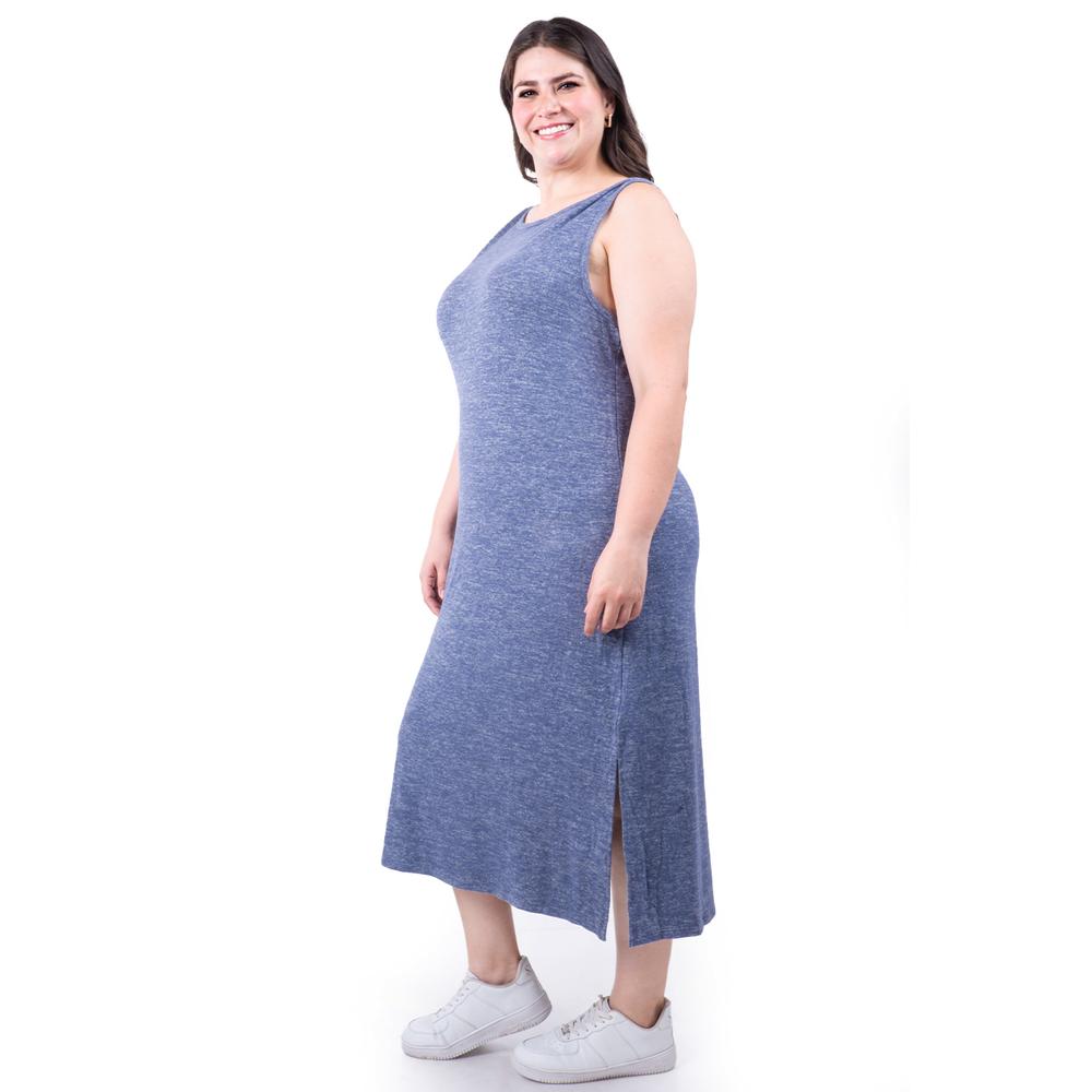 Foto 2 | Vestido Casual Sin Mangas Roman Fashion /tallas Extras, 2847 (azul Marino) Azul Marino