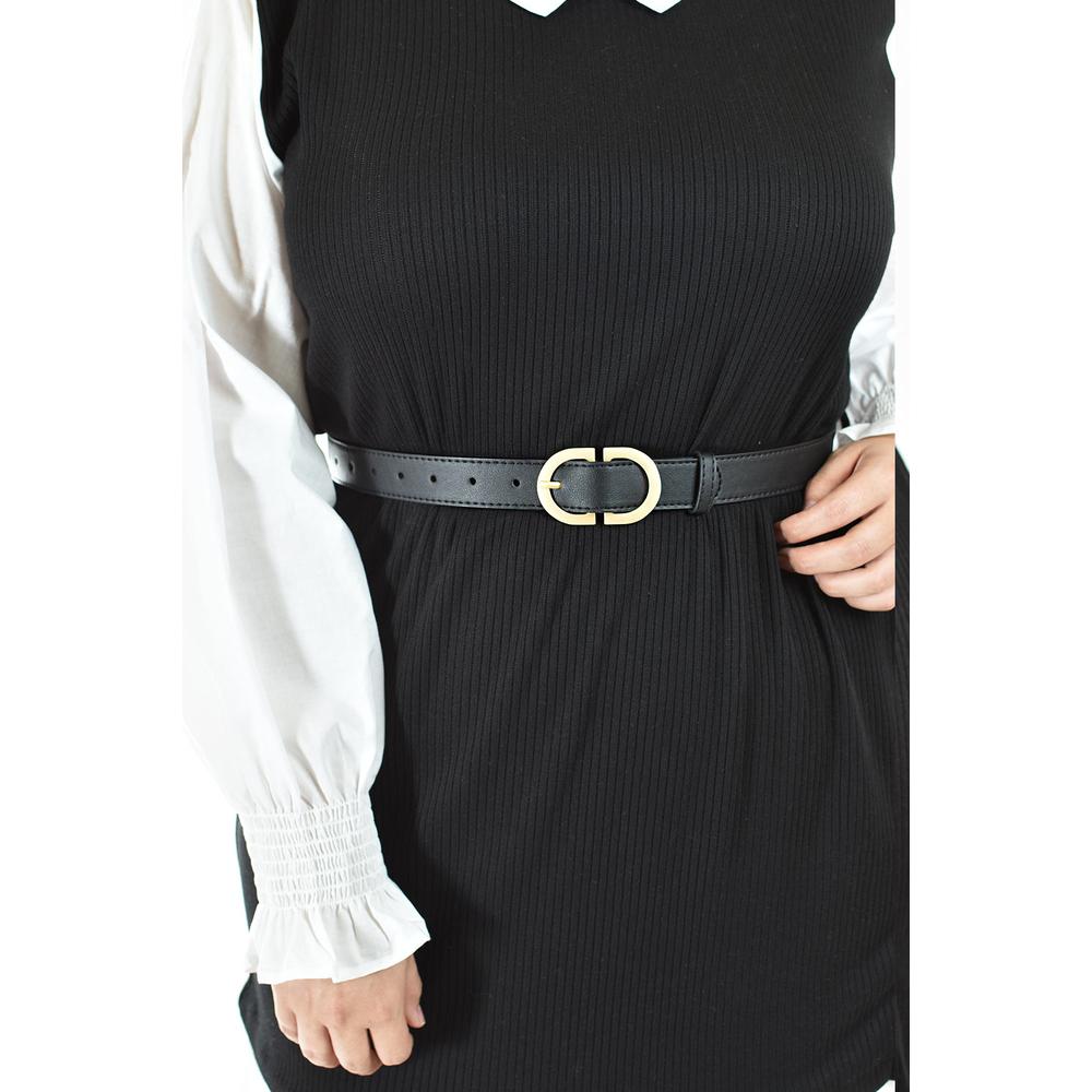 Foto 6 pulgar | Vestido Camisero Con Chaleco Roman Fashion /tallas Extras, 3820 (negro) Negro