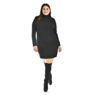 Foto 5 | Vestido de Punto Con Cuello Alto Roman Fashion Tallas Extras