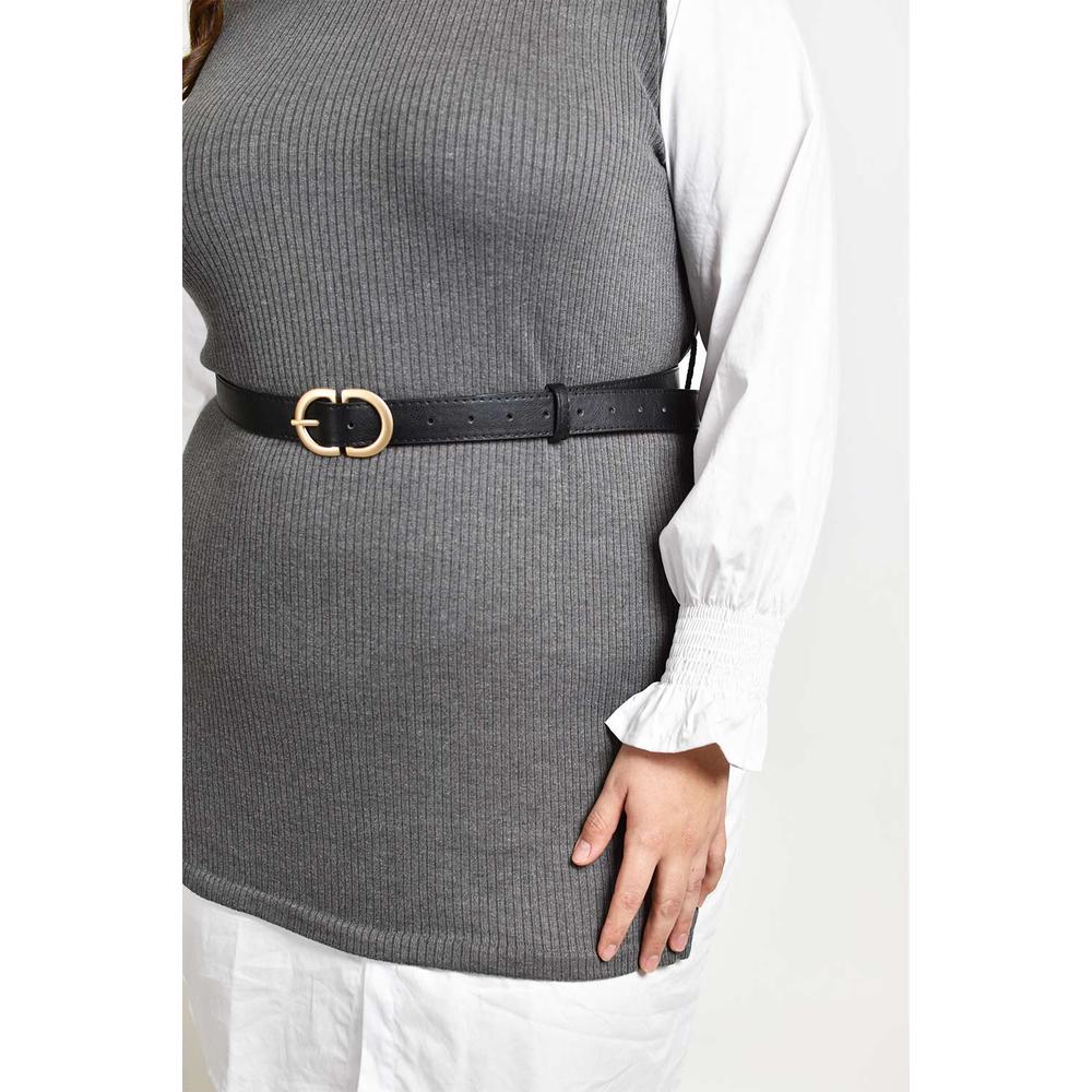 Foto 5 pulgar | Vestido Camisero Con Chaleco Roman Fashion /tallas Extras, 3820 (gris) Gris