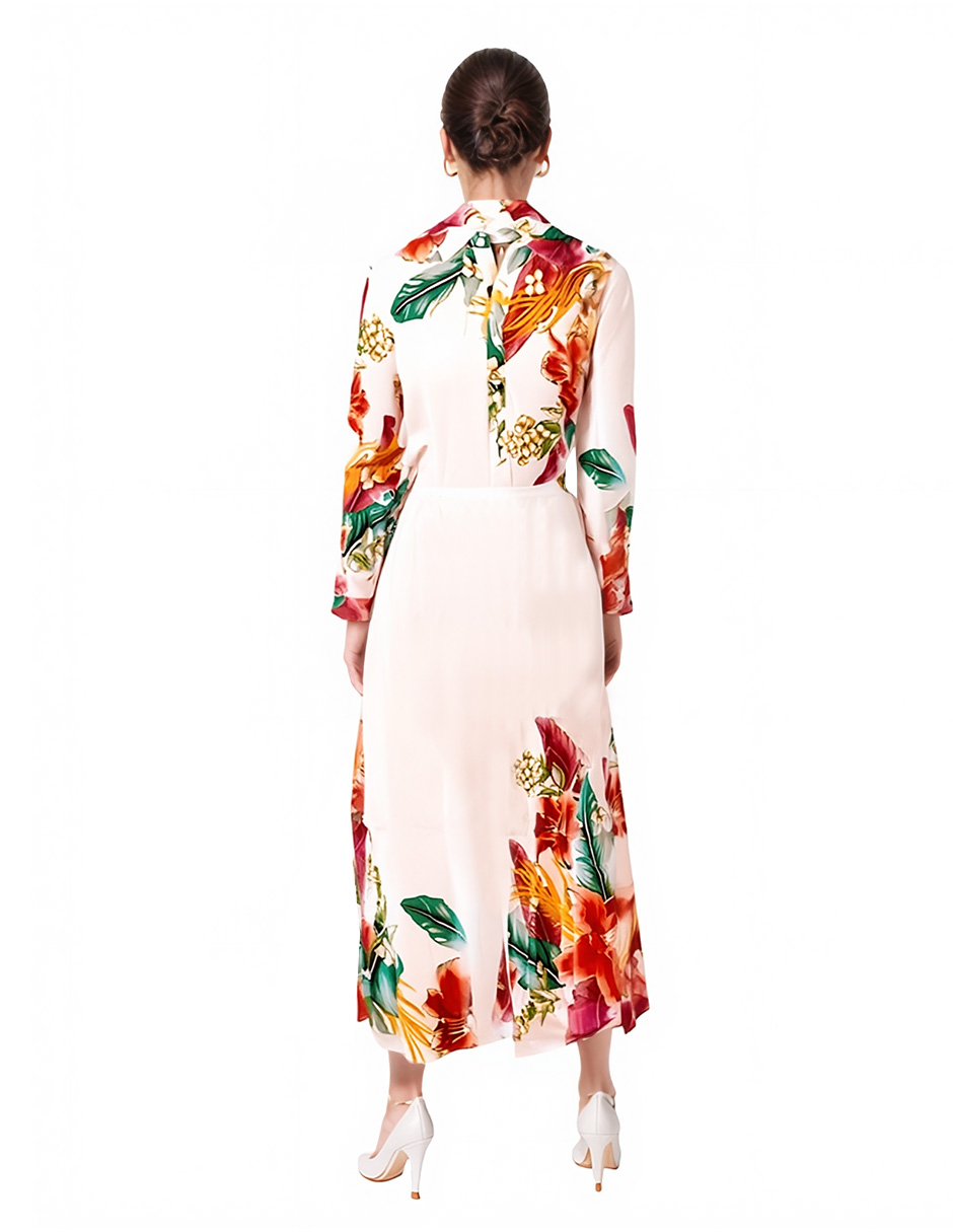 Foto 4 pulgar | Vestido Camisero Casual Estampado Floral