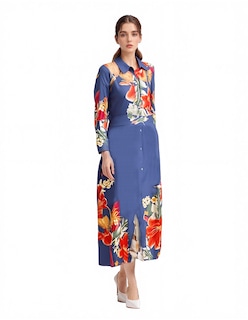 Foto 1 | Vestido Camisero Casual Estampado Floral