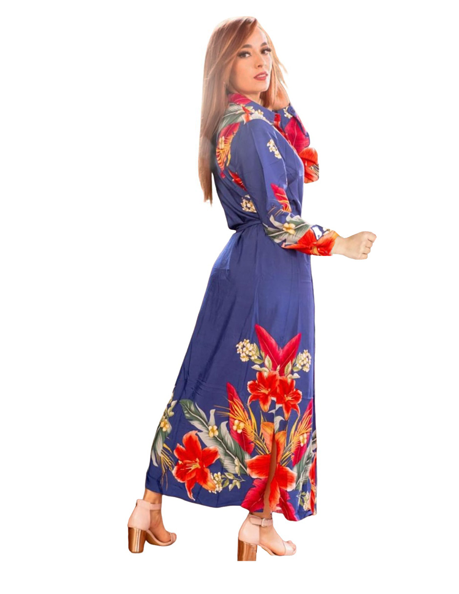 Foto 2 | Vestido Camisero Casual Estampado Floral