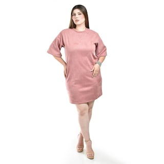 Foto 1 | Vestido Oversize de Gamuza Roman Fashion para Mujer