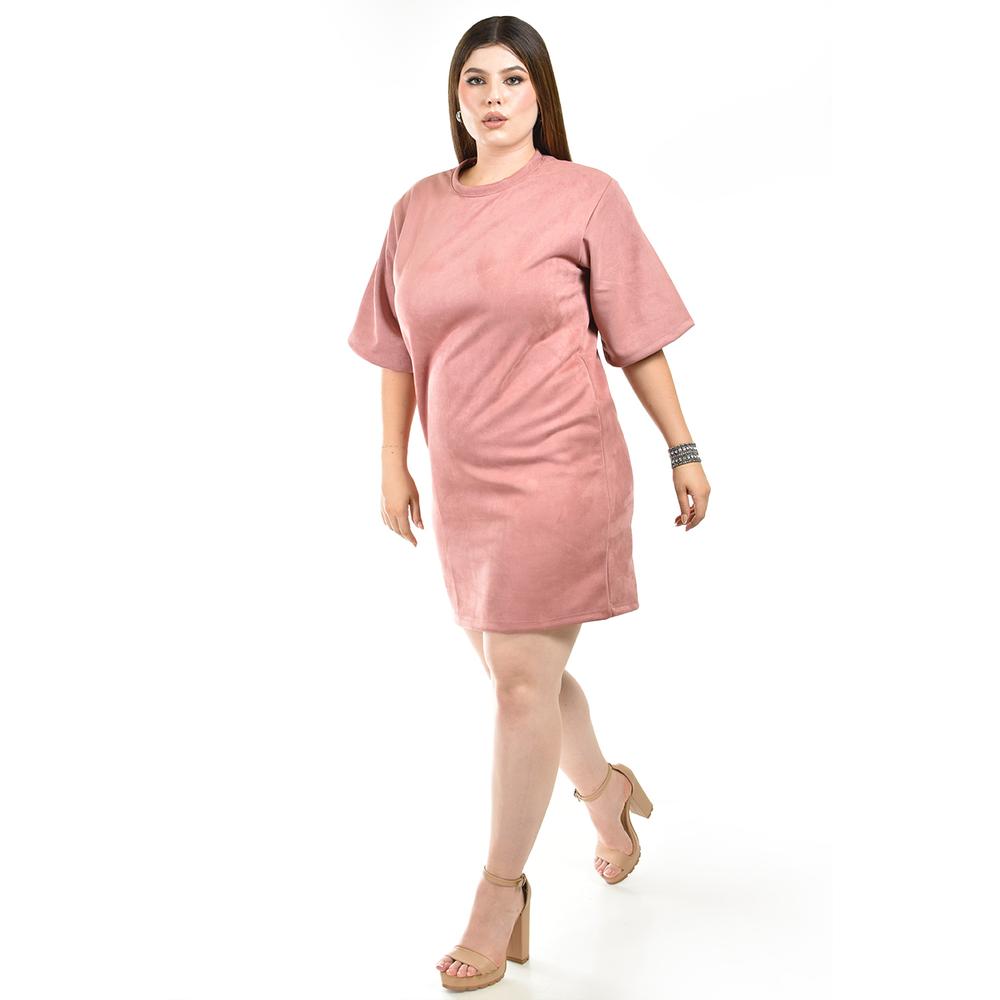 Foto 4 pulgar | Vestido Oversize de Gamuza Roman Fashion para Mujer