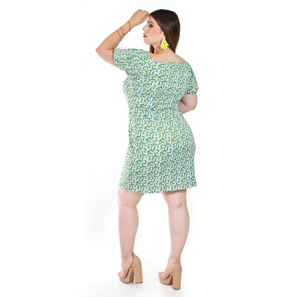 Foto 4 pulgar | Vestido Floral con Abertura Roman Fashion Azul para Mujer