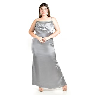 Foto 1 | Vestido de Fiesta Roman Fashion Plateado