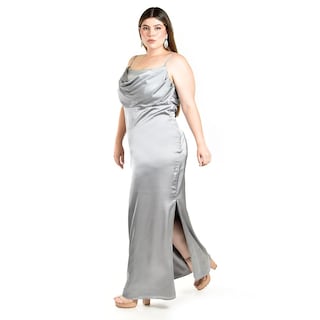 Foto 2 | Vestido de Fiesta Roman Fashion Plateado