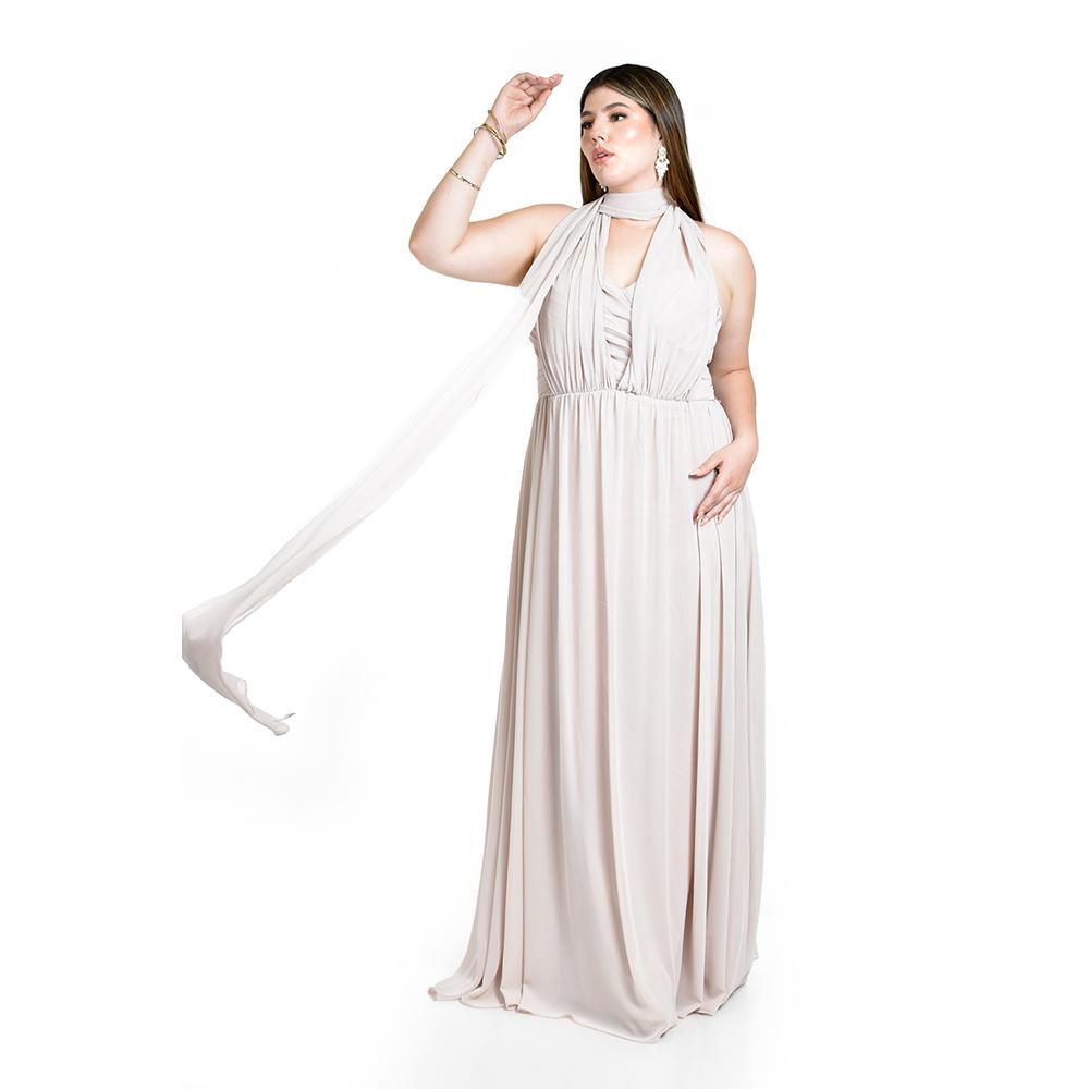 Foto 2 pulgar | Vestido de Fiesta Roman Fashion Beige