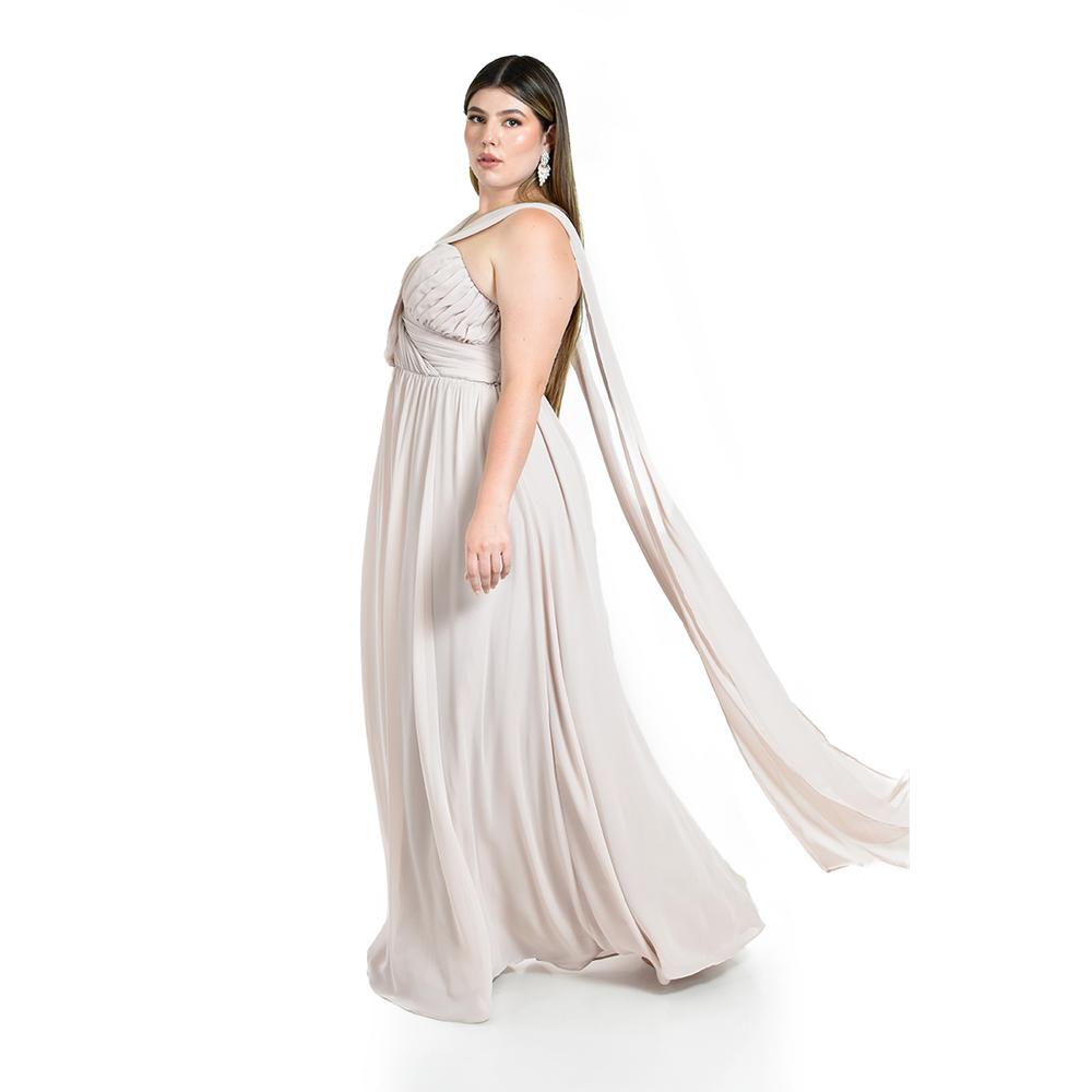 Foto 3 pulgar | Vestido de Fiesta Roman Fashion Beige