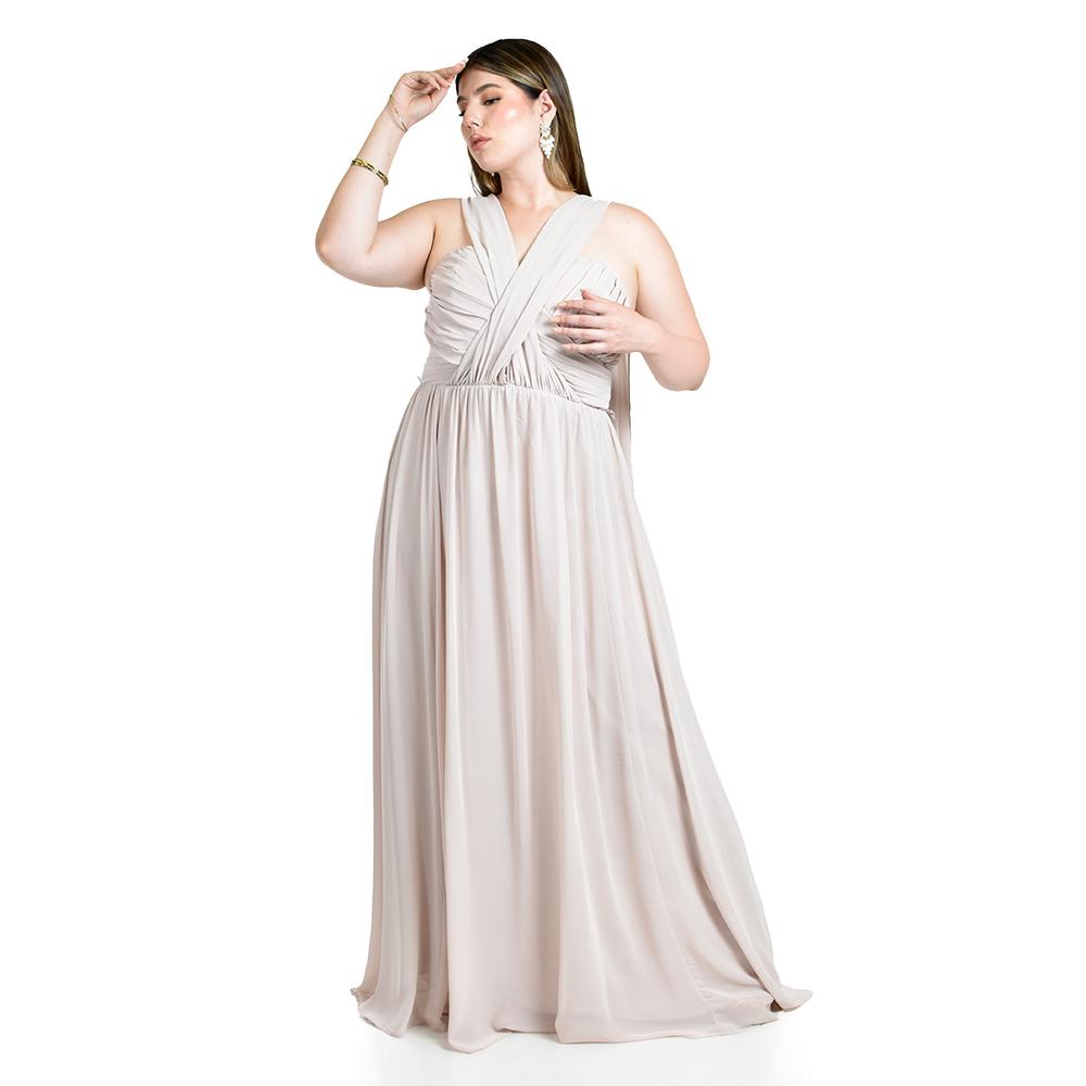Foto 6 pulgar | Vestido de Fiesta Roman Fashion Beige