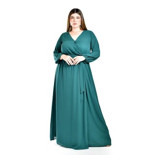 Foto 5 | Vestido Elegante De Manga Larga Roman Fashion Verde para Mujer