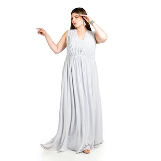 Foto 1 | Vestido de Noche Roman Fashion Gris para Mujer