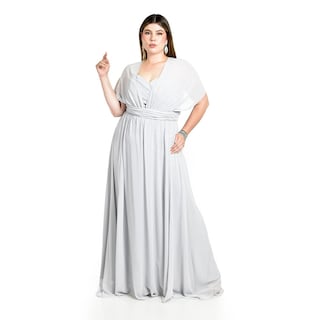 Foto 4 | Vestido de Noche Roman Fashion Gris para Mujer