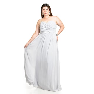 Foto 6 | Vestido de Noche Roman Fashion Gris para Mujer