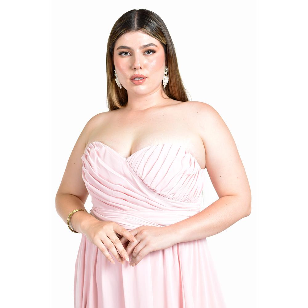 Foto 7 pulgar | Vestido de Noche Roman Fashion Rosa para Mujer
