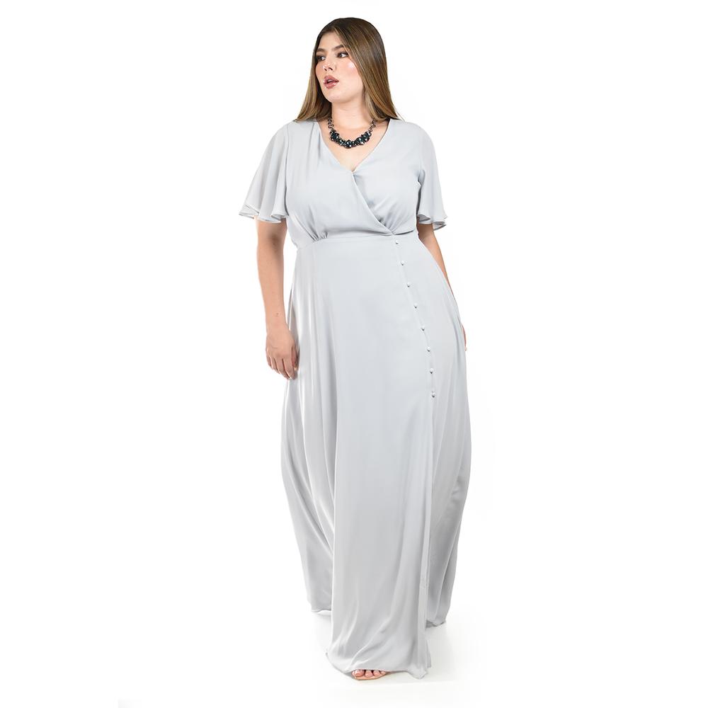 Foto 5 | Vestido Largo Roman Fashion Gris