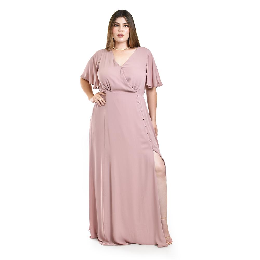 Vestido Largo Roman Fashion Rosa