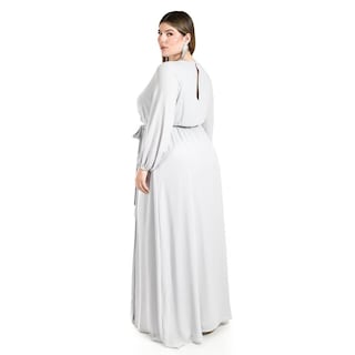Foto 3 | Vestido de Manga Larga Roman Fashion Gris para Mujer