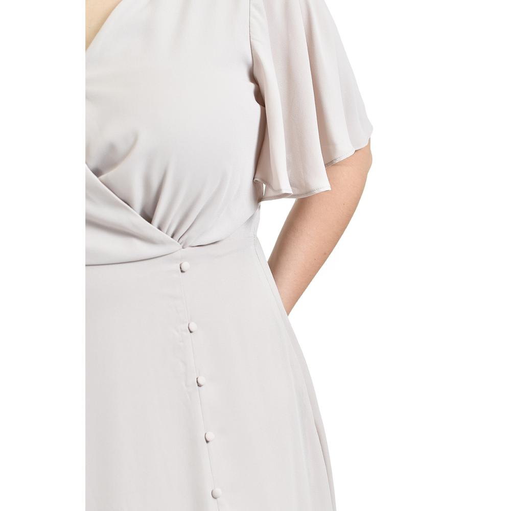 Foto 5 pulgar | Vestido Largo con Abertura Roman Fashion Beige para Mujer