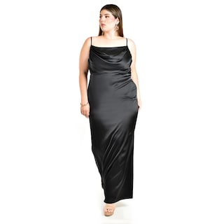 Foto 4 | Vestido de Escote Drapeado Roman Fashion Negro para Mujer