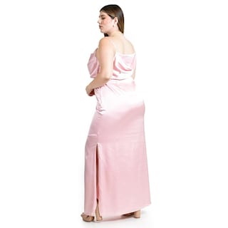 Foto 3 | Vestido de Escote Drapeado Roman Fashion Rosa para Mujer