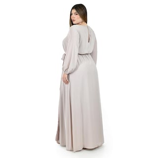 Foto 3 | Vestido de Manga Larga Roman Fashion Beige para Mujer