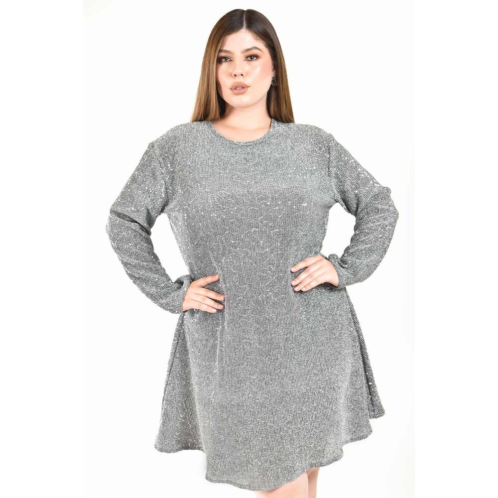 Foto 5 pulgar | Vestido con Lentejuela Roman Fashion para Mujer