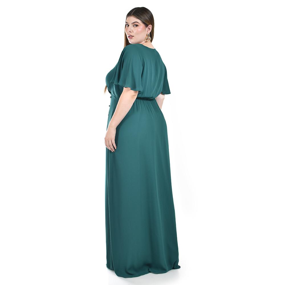Foto 4 pulgar | Vestido Largo con Abertura Roman Fashion para Mujer