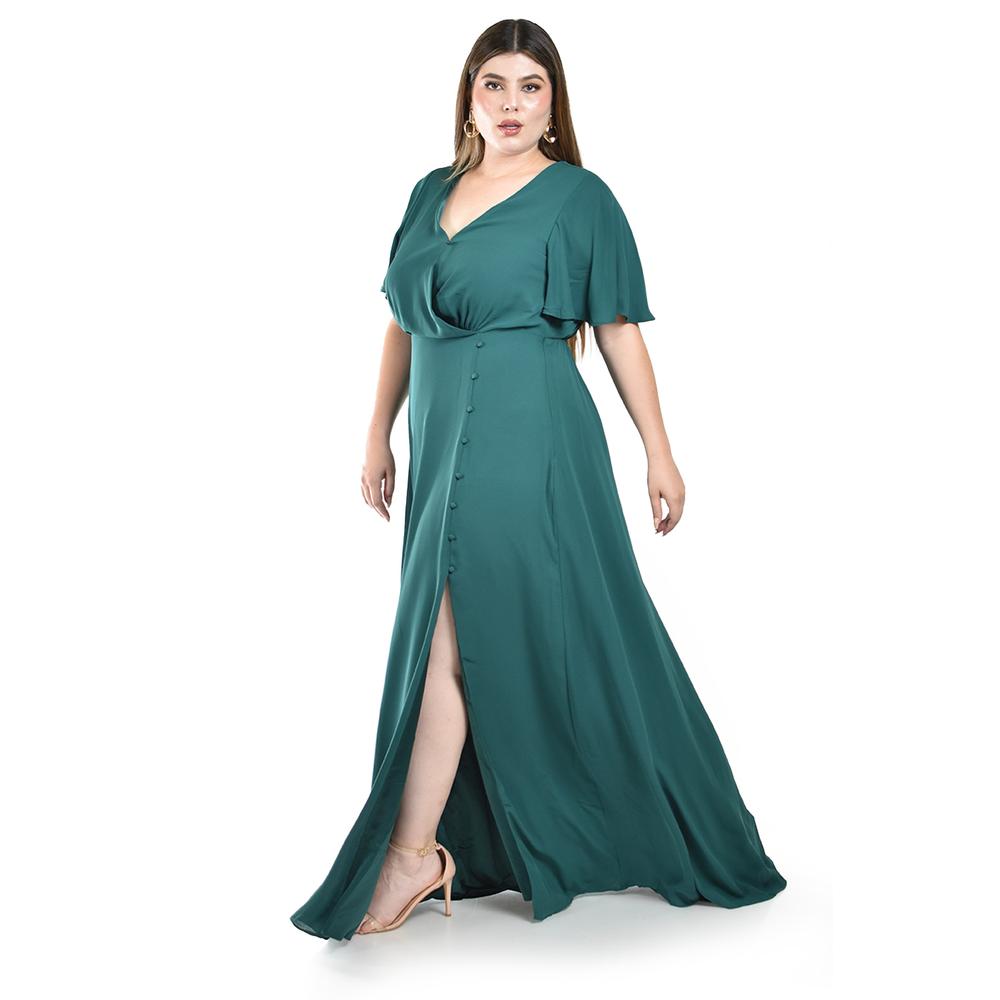 Foto 5 pulgar | Vestido Largo con Abertura Roman Fashion para Mujer