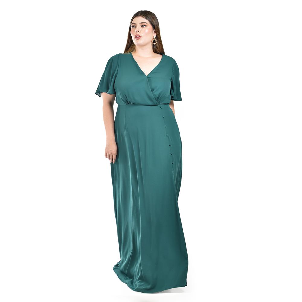 Foto 6 pulgar | Vestido Largo con Abertura Roman Fashion para Mujer