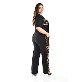 Foto 3 | Palazzo Animal Print Roman Fashion /tallas Extras, 4158 (negro Animal Print) Negro