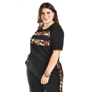 Foto 5 | Palazzo Animal Print Roman Fashion /tallas Extras, 4158 (negro Animal Print) Negro