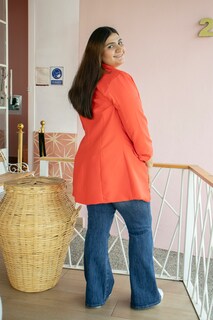 Foto 3 | Blazer de Vestir María Ferré 2846 Anaranjado para Mujer