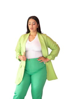 Foto 1 | Blazer de Vestir María Ferré 2846 Verde Manga 3/4 Tallas Extras