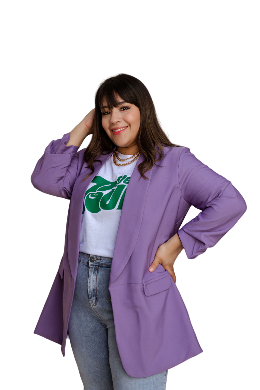 Foto 2 pulgar | Blazer de Vestir María Ferré 2846 Morado para Mujer